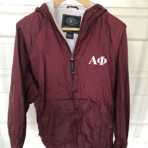 Alpha Phi Rain Coat Half-Zip Pullover (S)
